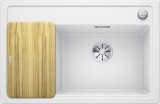 BLANCO ZENAR XL 6 S Compact gránit mosogatótálca - fa vágódeszkával - fehér