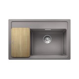 BLANCO ZENAR XL 6S Compact Gránit Mosogató Medence Fa Vágólappal Alumetál