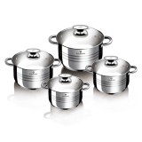 Blauman Gourmet Line 8 részes rozsdamentes acél edénykészlet BL-3861