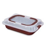 Blaumann BL-3891 Cera Stone Sütőtepsi fedővel 36,5 x 24,5 x 5,5 cm - Barna (BL-3891)