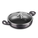 Blaumann Blauman BL-3961 Carbon Pro Alacsony lábas Üveg fedővel Ø 24cm 3.2L - Fekete (BL-3961)