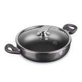 Blaumann Blauman BL-3962 Carbon Pro Lábas Üveg fedővel Ø 28cm 3,0L - Fekete (BL-3962)