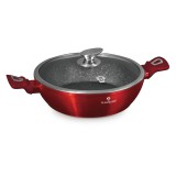 Blaumann Blauman BL-3984 Alacsony Lábas Üveg fedővel Ø 28cm 3.8L - Piros (BL-3984)