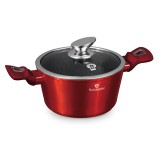 Blaumann Blauman BL-3985 Lábas Üveg fedővel Ø 20cm 2,5L - Piros (BL-3985)