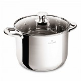 Blaumann Fazék üvegfedővel 26 cm 9,5 literes rozsdamentes Gourmet Line BL-3870