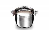 Blaumann Gourmet Line, 12,5 literes, rozsdamentes indukciós fazék, üvegfedővel és ingyenes szállítással