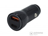 Blautel 4-OK CMPD2U autós töltő, USB/Type-C, fekete