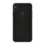 Blautel 4-OK SILK Apple iPhone XS Max 6.5 műanyag telefonvédő (gumírozott, logo kivágás) fekete