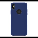 Blautel 4-OK SILK műanyag telefonvédő (gumírozott, logo kivágás) SÖTÉTKÉK [Apple iPhone XS Max 6.5] (SCIXPA) - Telefontok
