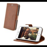 Blautel 4-OK tok álló, bőr hatású (FLIP, oldalra nyíló, bankkártya tartó, asztali tartó funkció) BARNA [Apple iPhone 6S Plus 5.5] (FWI6PM) - Telefontok