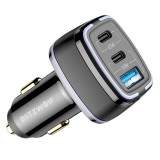 BlitzWolf BW-BC4 3 portos USB PD autós töltő, 115W (BW-BC4)