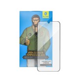 BLUEO 5D Mr. Monkey Glass - Apple iPhone 15 Pro fekete (Strong HD) fólia