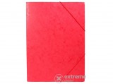Bluering festett prespán karton gumis mappa, A4, piros
