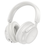 Bluetooth fejhallgató, vezeték nélküli, összecsukható, 46 óra üzemidő, fehér, Hoco W53