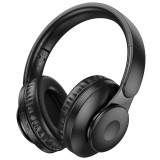 Bluetooth fejhallgató, vezeték nélküli, összecsukható, 46 óra üzemidő, fekete, Hoco W45
