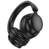 Bluetooth fejhallgató, vezeték nélküli, összecsukható, 46 óra üzemidő, fekete, Hoco W53