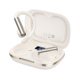 Bluetooth fülhallgató TWS vezeték nélküli headset, fülkampós sport kialakítás, 25 óra üzemidő, tejfehér, Hoco EW206