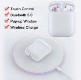 Bluetooth fülhallgató V100-pro 5.0 tws fehér, érintésérzékeny