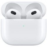 Bluetooth sztereó fülhallgató, v5.0, TWS, töltőtok, vízálló, Lightning töltés, Apple AirPods 3, fehér, gyári (RS128832) - Fülhallgató