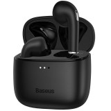 Bluetooth sztereó fülhallgató, v5.0, TWS, töltőtok, zajszűrővel, érintés vezérlés, vízálló, Baseus Bowie E8, fekete (RS111869) - Fülhallgató