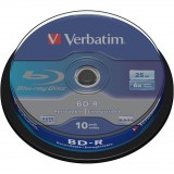 Bluray Verbatim 25GB 10pcs Spindel 6x White Blue Surface (43742)