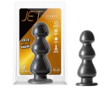 Blush Jet - tapadótalpas, gyöngyös dildó (fekete)