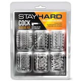 Blush Stay Hard - péniszmandzsetta szett - átlátszó (6db)