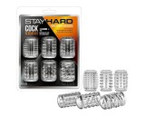 Blush Stay Hard - péniszmandzsetta szett - átlátszó (6db)