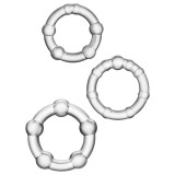 Blush Stay Hard - változatos péniszgyűrű szett - 3db (átlátszó)