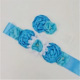 Bm Babaváró öv hajpánttal kismamáknak - kék