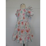 Bm Carmen - vidám, könnyű, tavaszi-nyári kislány ruha - színes virágmintás (92)