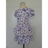 Bm Claudia - vidám, könnyű, tavaszi-nyári kislány ruha - lila pillangó (98)