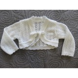 Bm Fehér horgolt kislány boleró (86) - TÖBB MÉRETBEN