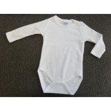 Bm Fehér hosszú ujjú baba body (74/80) - TÖBB MÉRETBEN