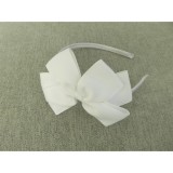 Bm Fehér masnis kislány hajpánt/hajráf