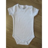 Bm Fehér rövid ujjú baba body (86/92) - TÖBB MÉRETBEN