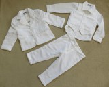 Bm Kisfiú fehér keresztelő/alkalmi ruha, öltöny (80) - TÖBB MÉRETBEN