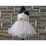 Bm Ramona - púder rózsaszín kislány tüll ruha (104)