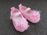 Bm Rózsaszín, csipkés kislány cipő - díszdobozban (19) - TÖBB MÉRETBEN