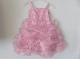 Bm Rózsaszín, gyönyörű, habos-babos kislány ruha (116) - TÖBB MÉRETBEN