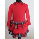 Bm Zoe - piros kockás kislány ruha (74) - TÖBB MÉRETBEN