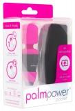 Bms PalmPower Pocket Wand - mini masszírozó vibrátor (pink-fekete)