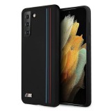 BMW BMHCS21MSIVTBK S21+ G996 fekete csíkos szilikon M Collection tok