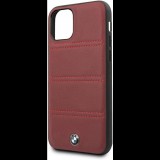 BMW iPhone 11 Pro vízszintesen csíkozott kemény tok burgundi vörös (BMHCN58PELBU) (BMHCN58PELBU) - Telefontok