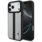 BMW M perforált csíkos logóval ellátott tok MagSafe iPhone 17 Pro Max készülékhez szürke