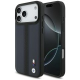 BMW M perforált csíkos logóval ellátott tok MagSafe iPhone 17 Pro Max készülékhez tengerészkék