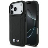 BMW M Quilted Logo Apple iPhone 17 Pro MagSafe hátlap tok, fekete