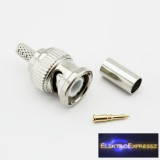 BNC krimpelhető dugó RG58-es kábelra.