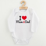 Body nyomott mintával New Baby I Love Mum and Dad