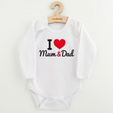 Body nyomott mintával New Baby I Love Mum and Dad